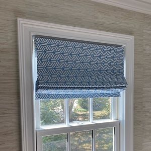 Custom cordless Roman shades